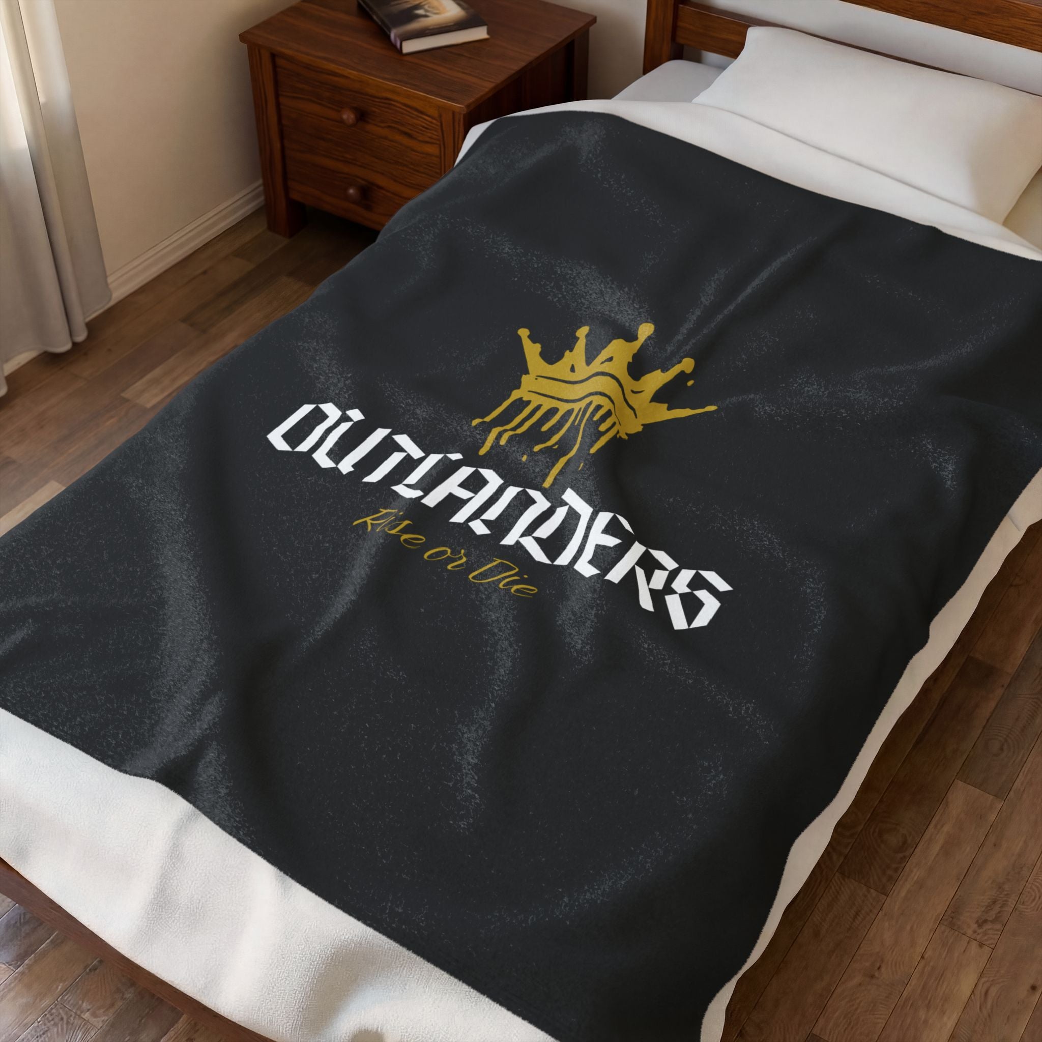 Outlanders 'Rise or Die' Velveteen Plush Blanket