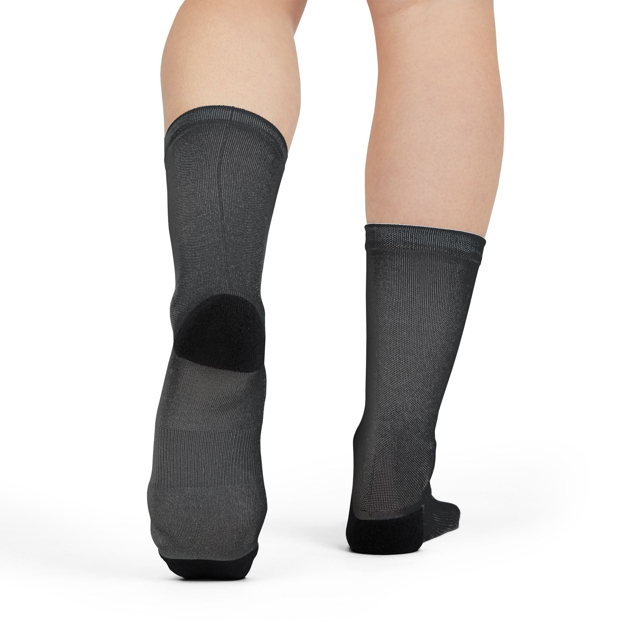 Outlanders Crown Sublimation Crew Socks — Black Logo Athletic Socks