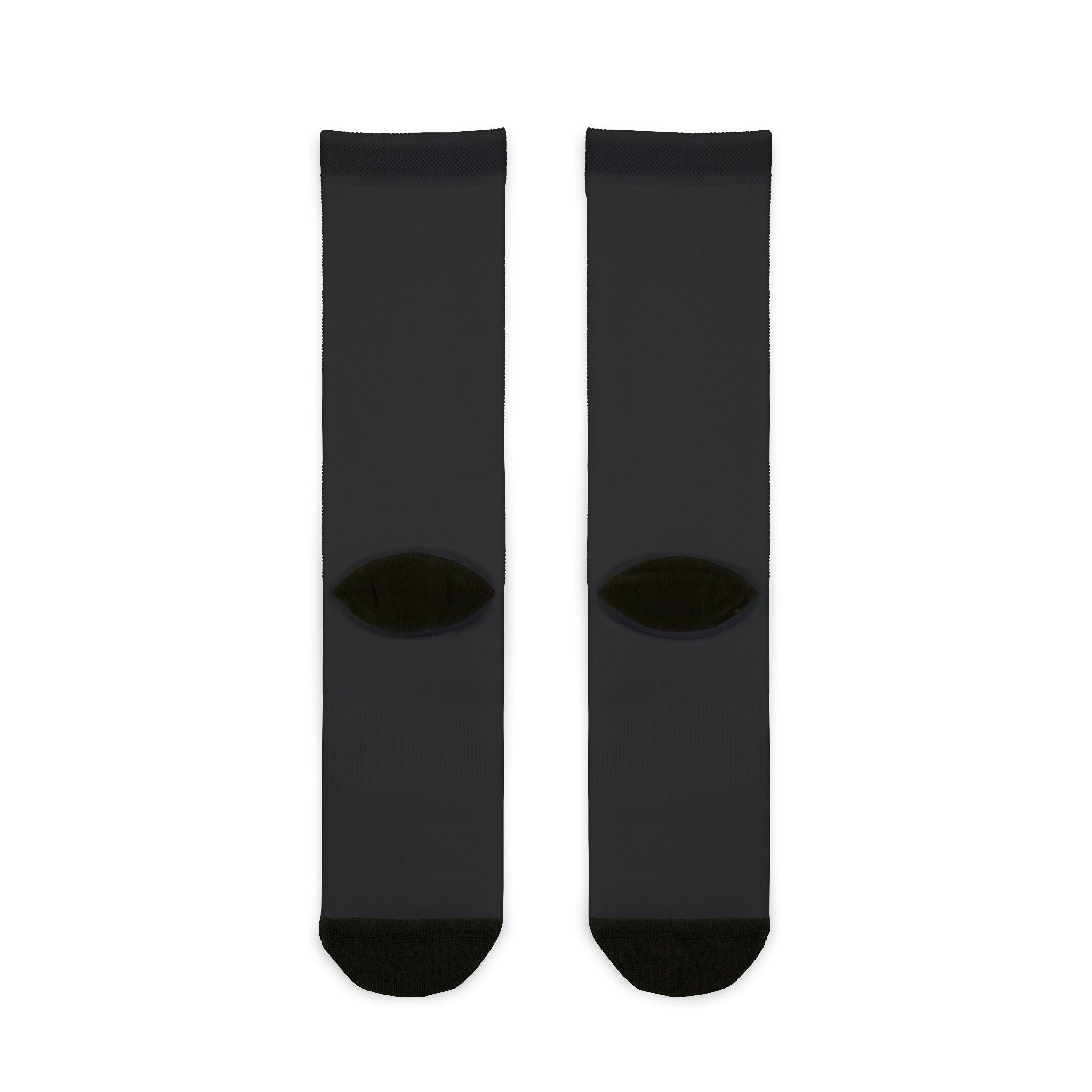 Outlanders Crown Sublimation Crew Socks — Black Logo Athletic Socks